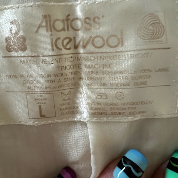 Vintage Alafoss of Iceland Sweater Coat sz L - Picture 12 of 12